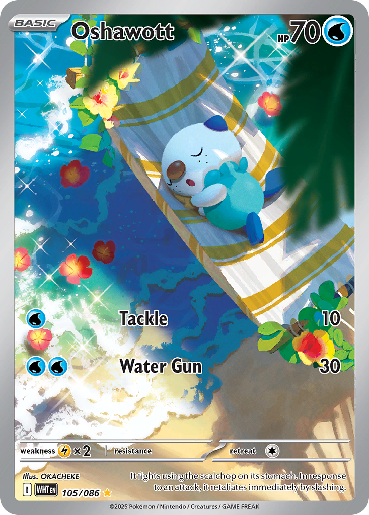 Oshawott – White Flare 105/086 Pokémon card