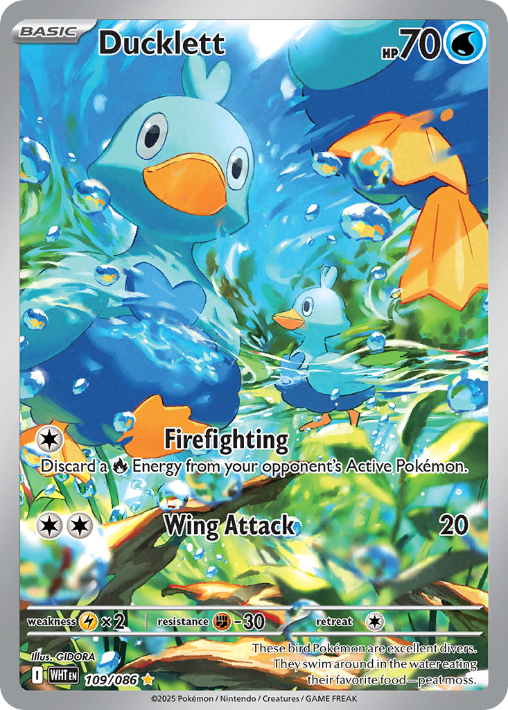 Ducklett – White Flare 109/086 Pokémon card