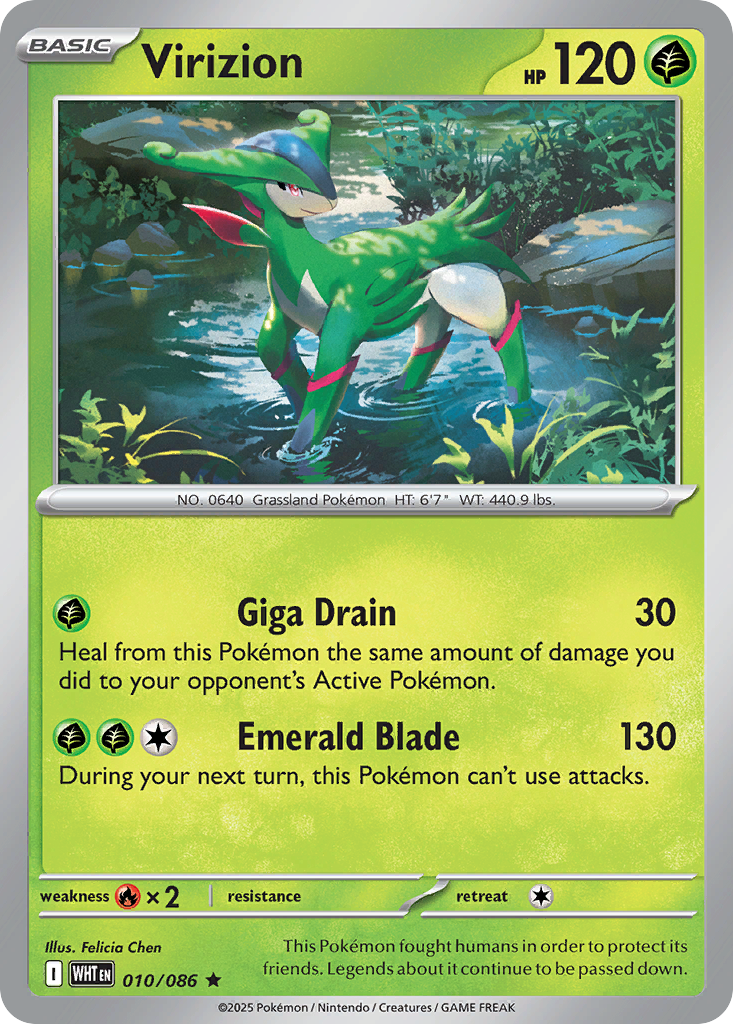 Virizion – White Flare 010/086 Pokémon card