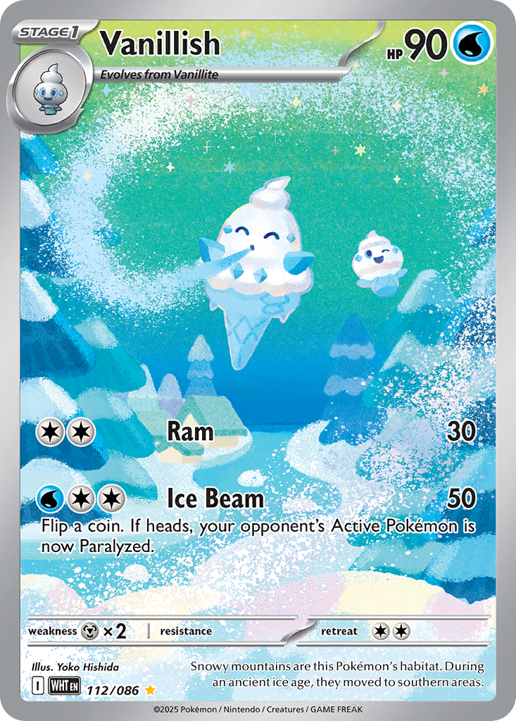 Vanillish – White Flare 112/086 Pokémon card