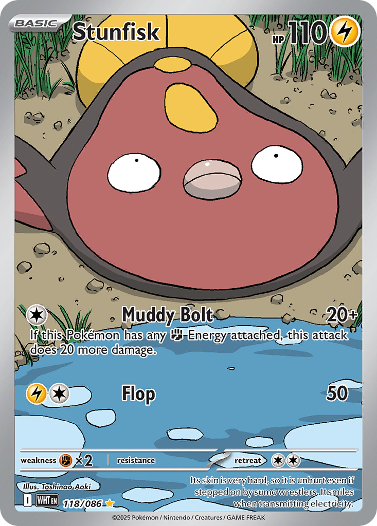 Stunfisk – White Flare 118/086 Pokémon card