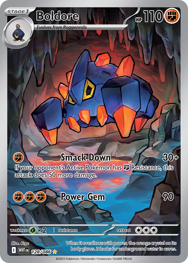 Boldore – White Flare 128/086 Pokémon card