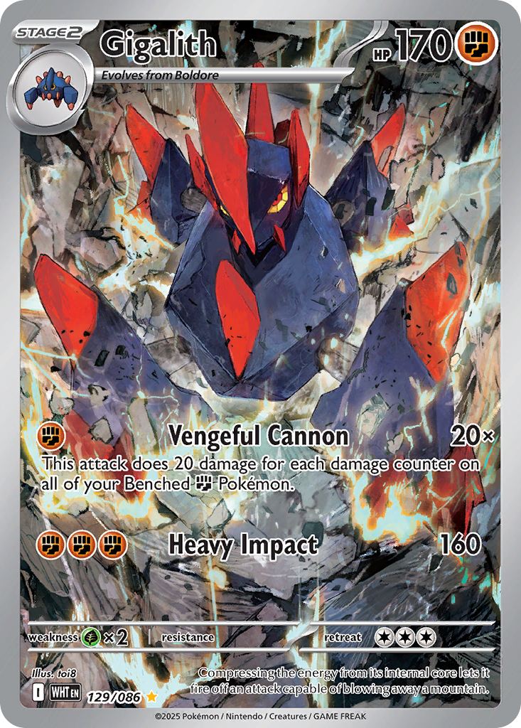 Gigalith – White Flare 129/086 Pokémon card