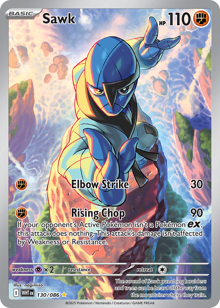 Sawk – White Flare 130/086 Pokémon card