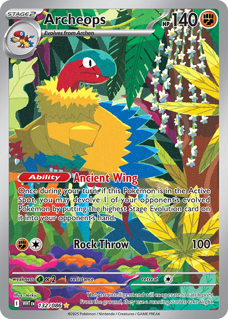 Archeops – White Flare 132/086 Pokémon card