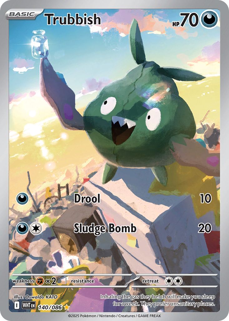 Trubbish – White Flare 140/086 Pokémon card