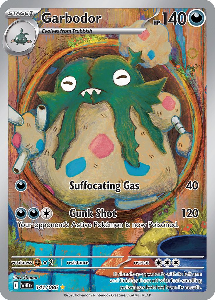 Garbodor – White Flare 141/086 Pokémon card