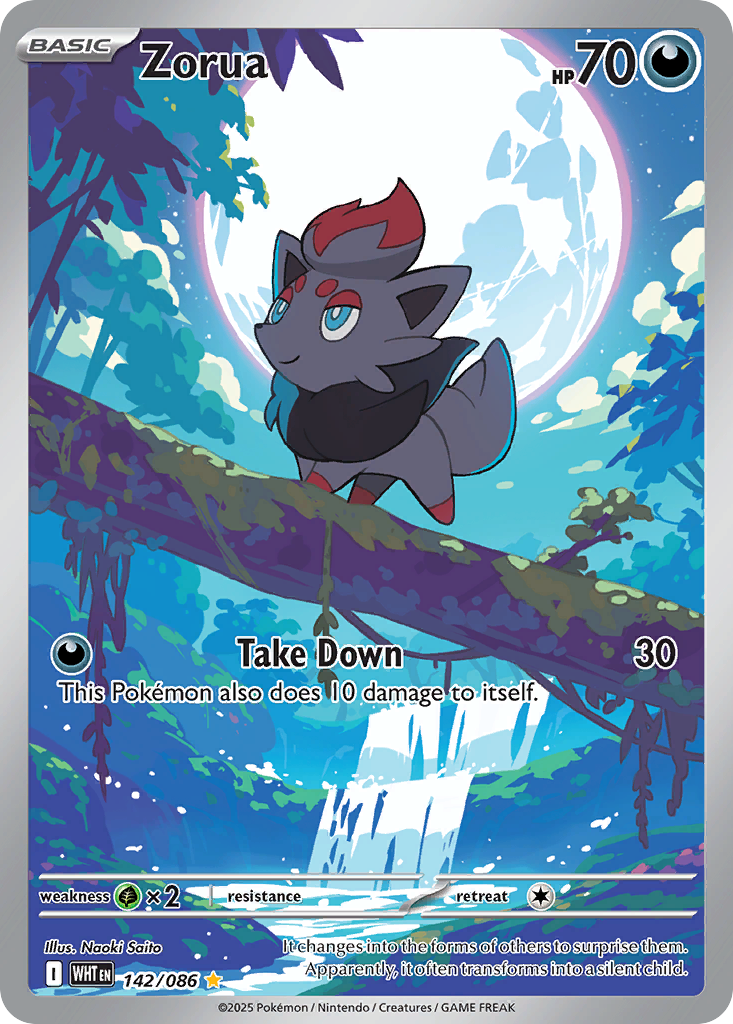 Zorua – White Flare 142/086 Pokémon card