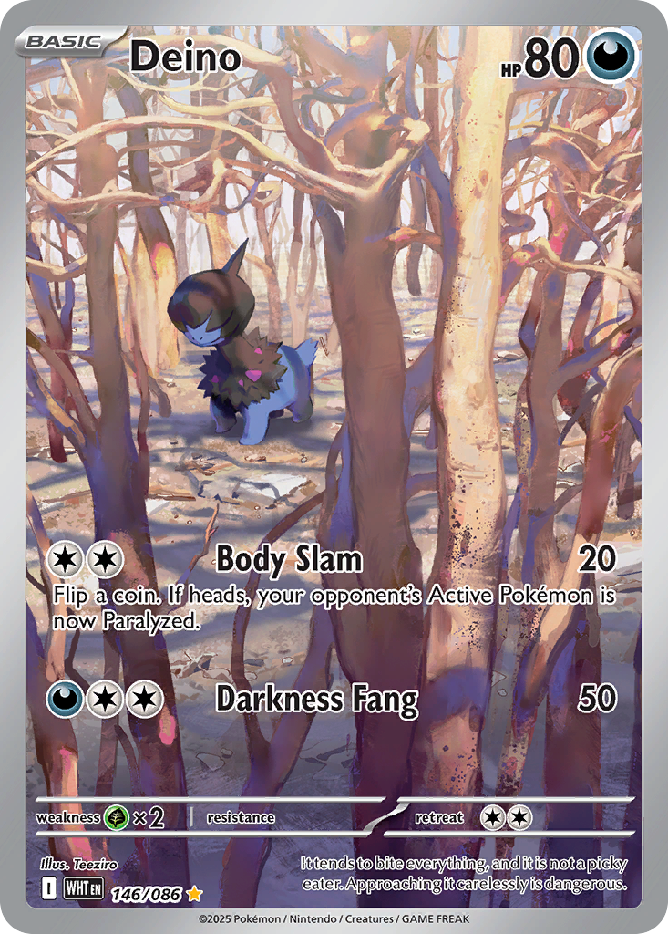 Deino – White Flare 146/086 Pokémon card