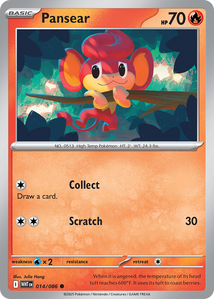 Pansear – White Flare 014/086 Pokémon card