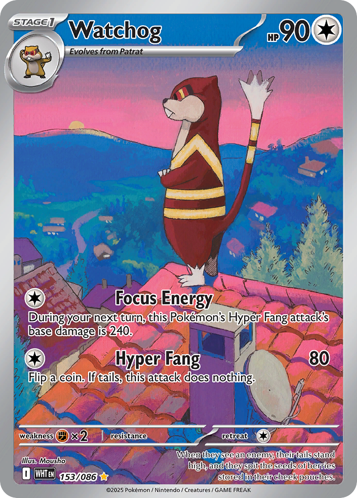 Watchog – White Flare 153/086 Pokémon card