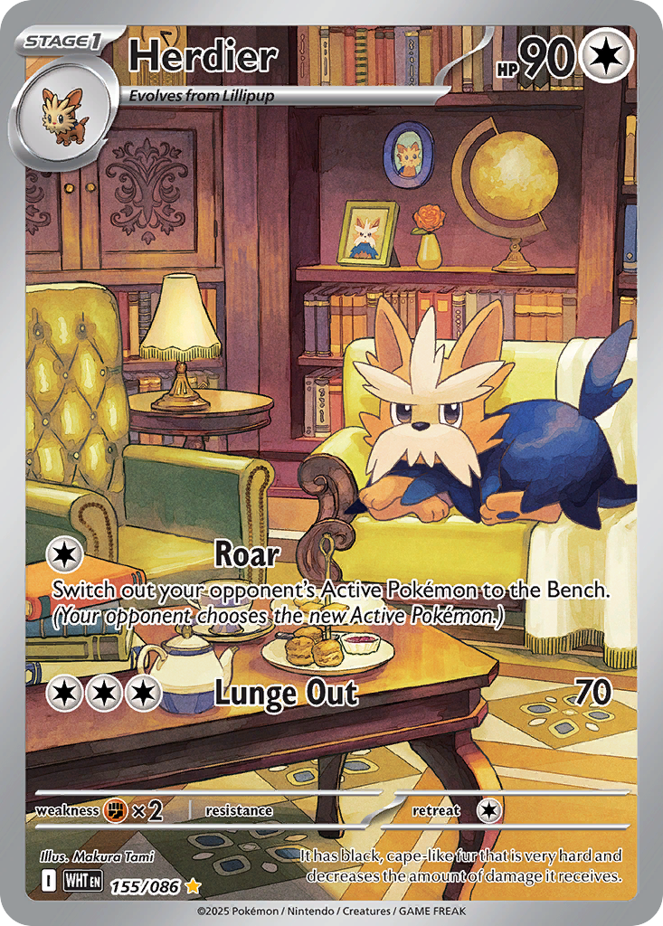 Herdier – White Flare 155/086 Pokémon card