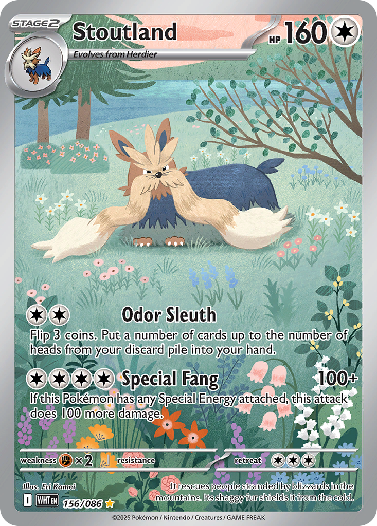 Stoutland – White Flare 156/086 Pokémon card