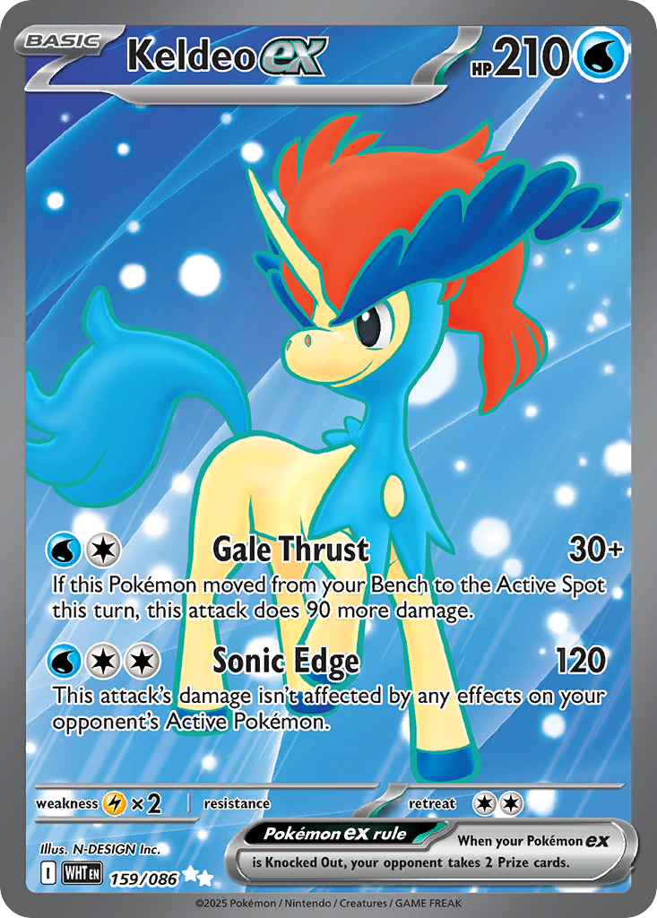 Keldeo ex – White Flare 159/086 Pokémon card