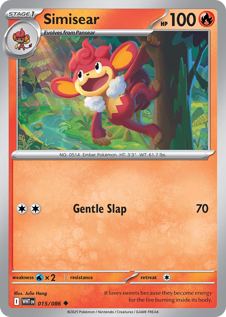 Simisear – White Flare 015/086 Pokémon card