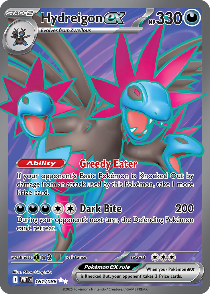 Hydreigon ex – White Flare 161/086 Pokémon card