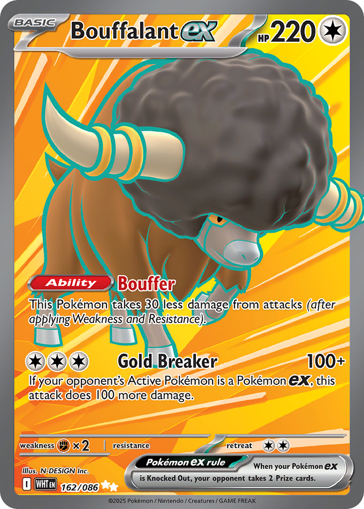 Bouffalant ex – White Flare 162/086 Pokémon card