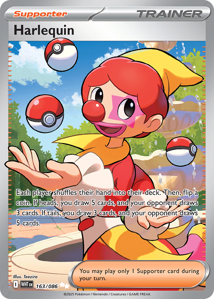 Harlequin – White Flare 163/086 Pokémon card