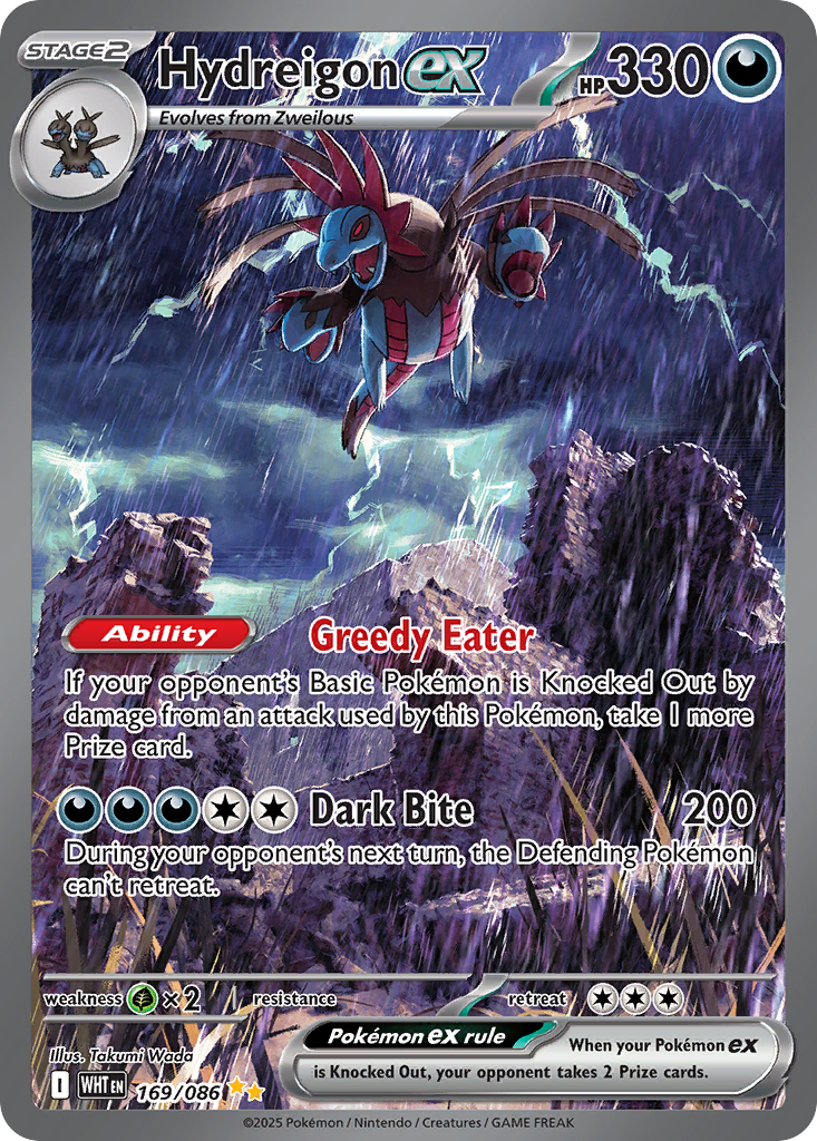 Hydreigon ex – White Flare 169/086 Pokémon card