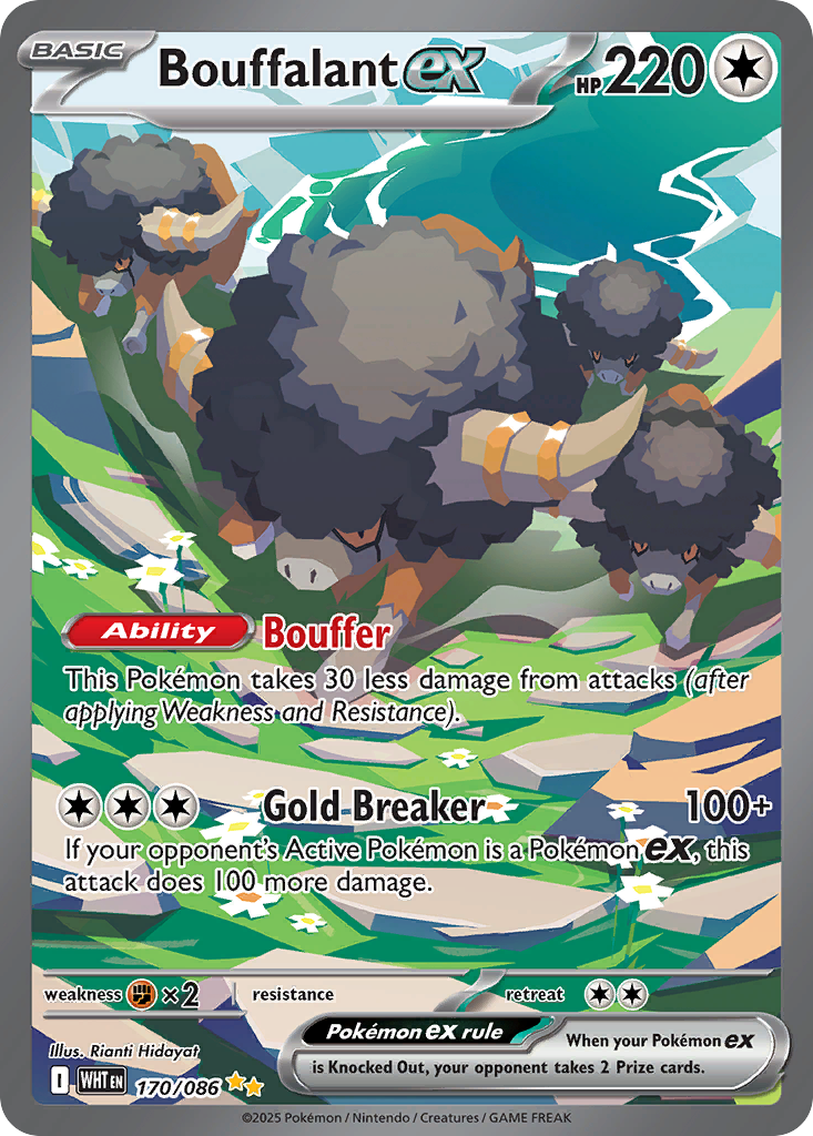 Bouffalant ex – White Flare 170/086 Pokémon card