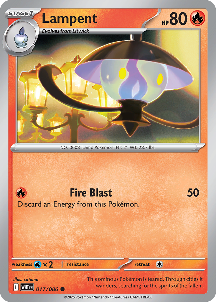 Lampent – White Flare 017/086 Pokémon card