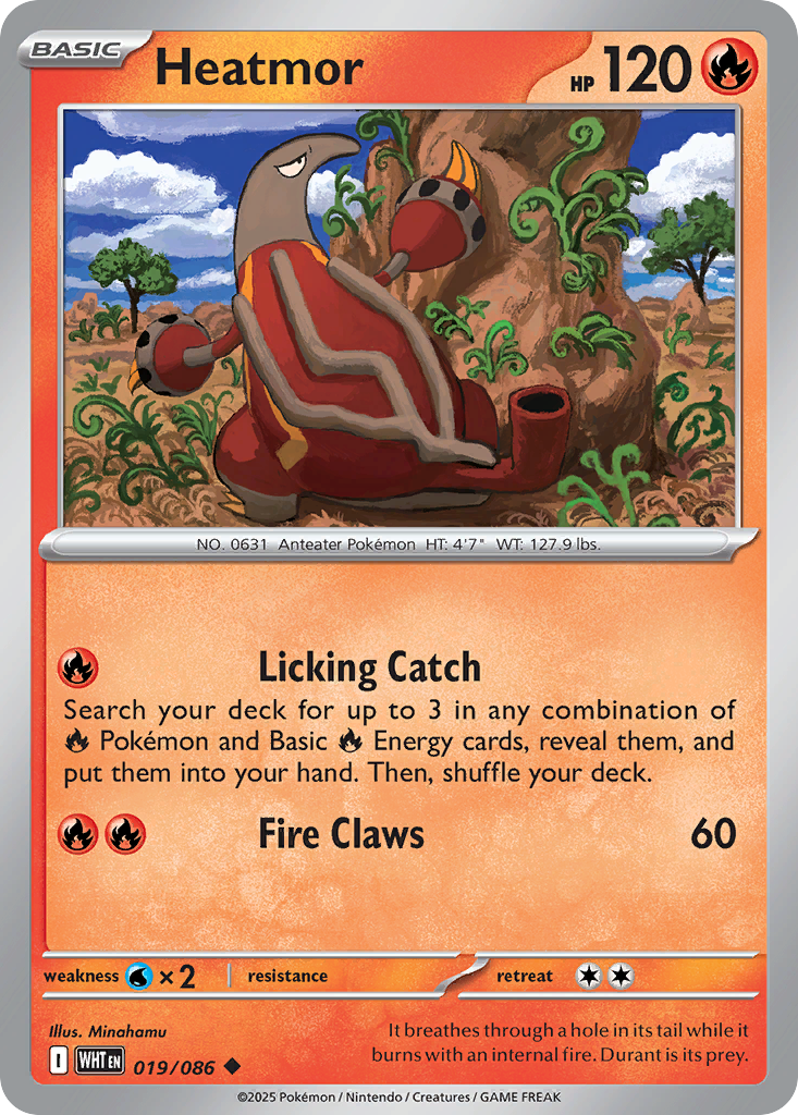Heatmor – White Flare 019/086 Pokémon card
