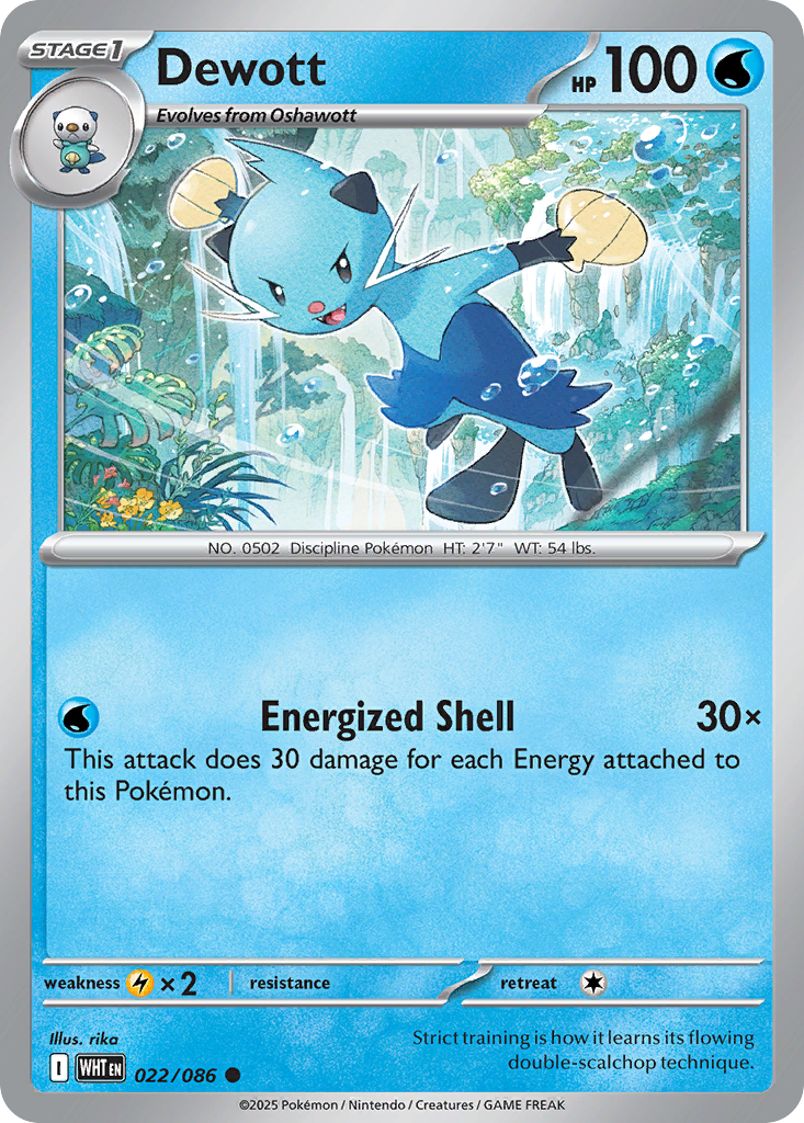 Dewott – White Flare 022/086 Pokémon card