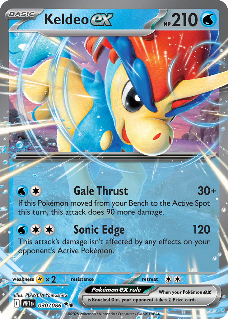 Keldeo ex – White Flare 030/086 Pokémon card