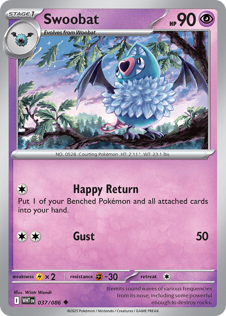 Swoobat – White Flare 037/086 Pokémon card