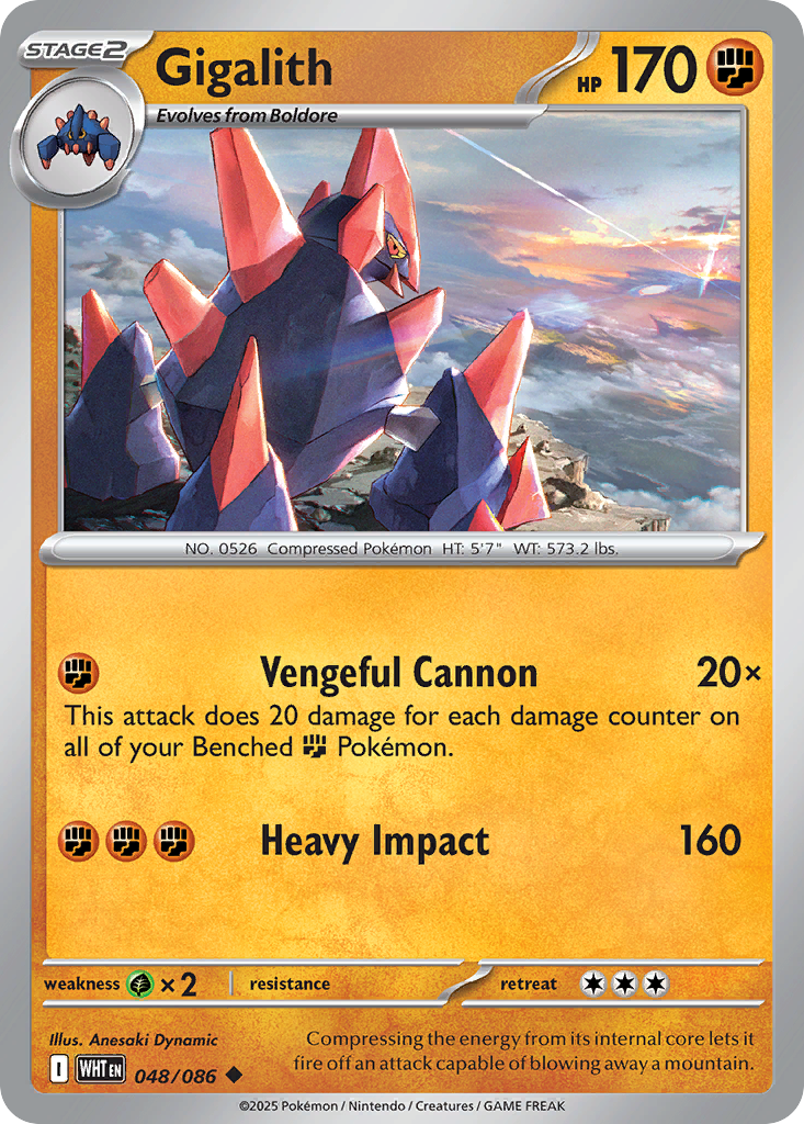 Gigalith – White Flare 048/086 Pokémon card