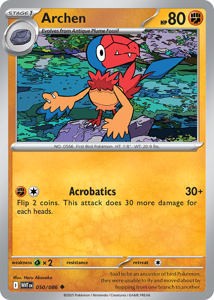 Archen – White Flare 050/086 Pokémon card