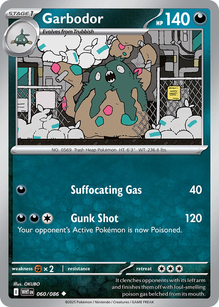 Garbodor – White Flare 060/086 Pokémon card