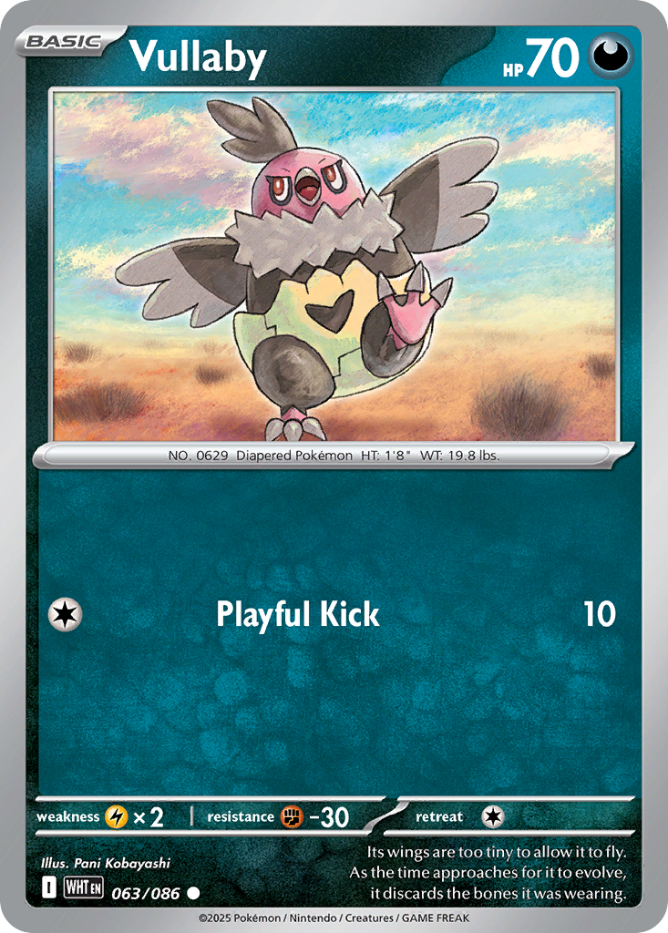 Vullaby – White Flare 063/086 Pokémon card