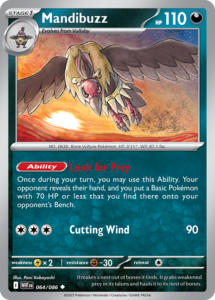 Mandibuzz – White Flare 064/086 Pokémon card