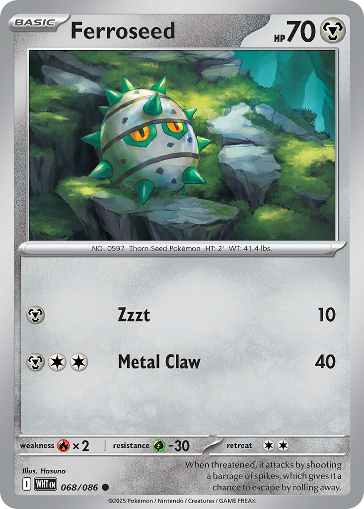Ferroseed – White Flare 068/086 Pokémon card