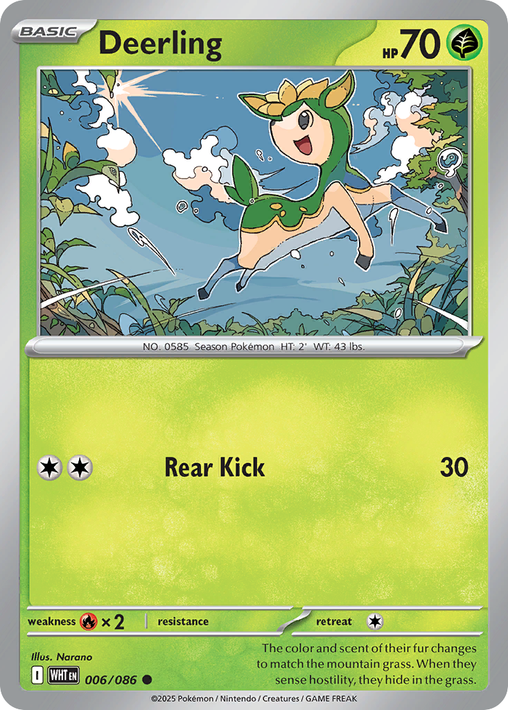 Deerling – White Flare 006/086 Pokémon card