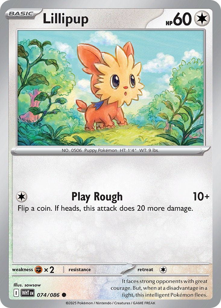 Lillipup – White Flare 074/086 Pokémon card