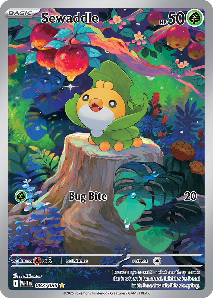 Sewaddle – White Flare 087/086 Pokémon card