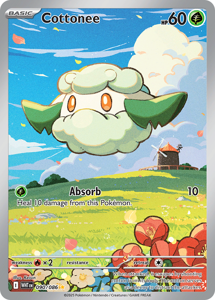 Cottonee – White Flare 090/086 Pokémon card