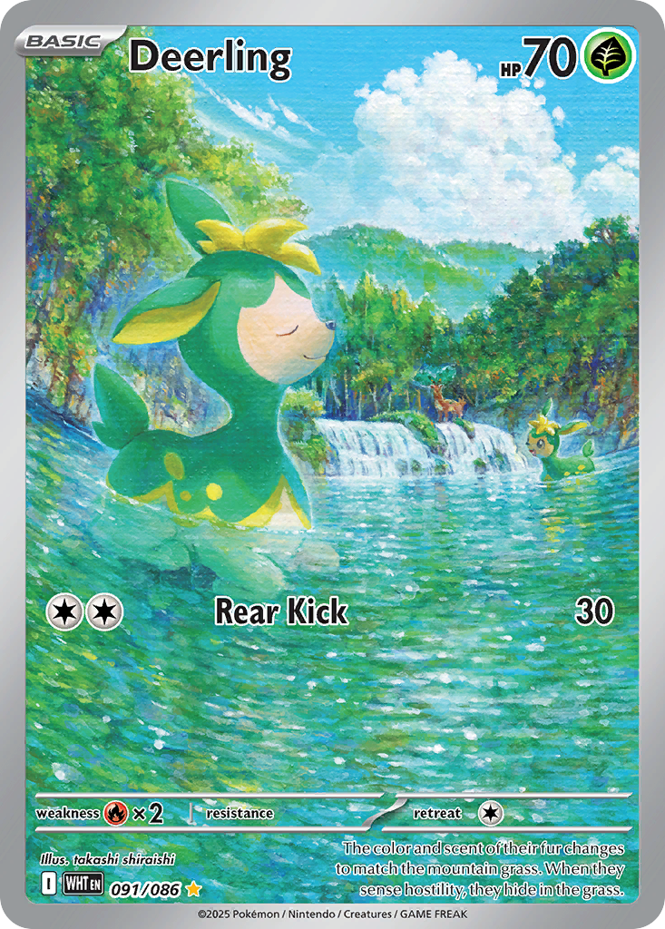 Deerling – White Flare 091/086 Pokémon card