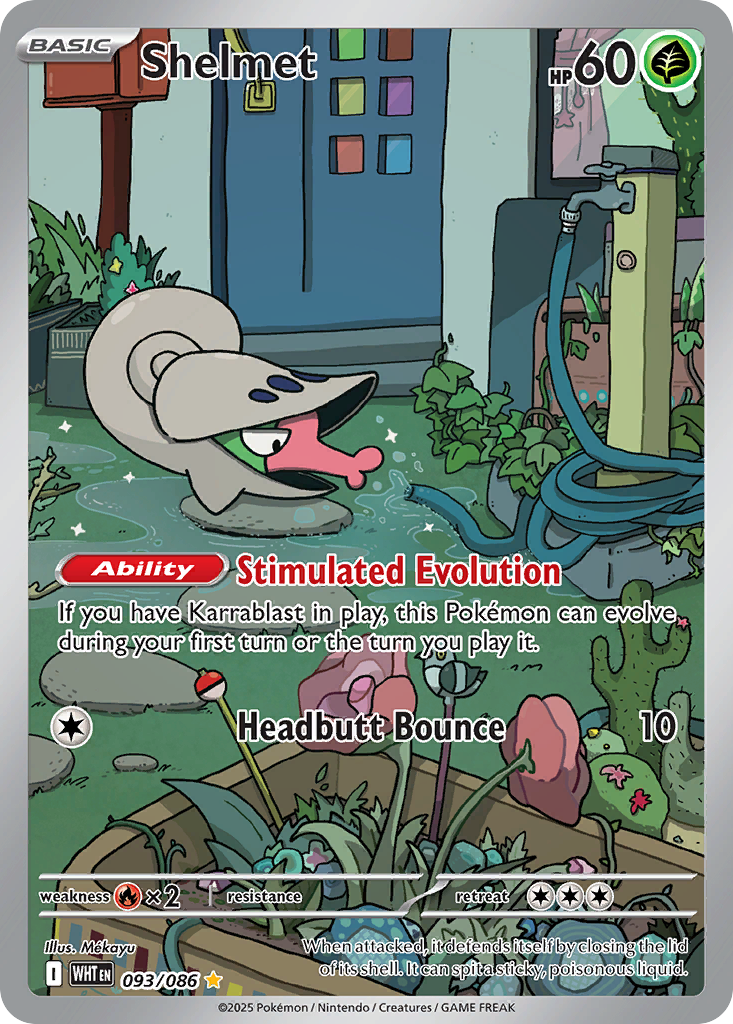 Shelmet – White Flare 093/086 Pokémon card