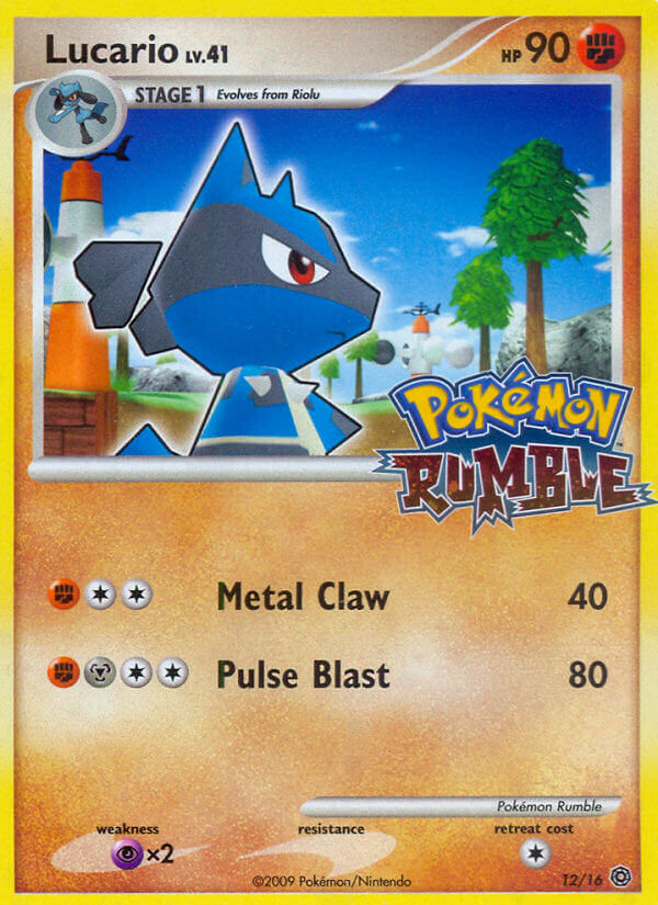Lucario – Pokémon Rumble 12/16 Pokémon card