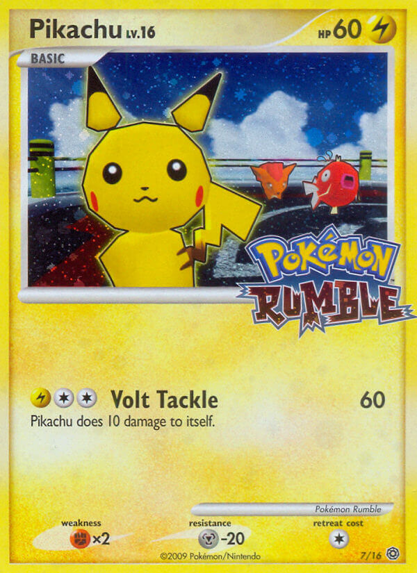 Pikachu – Pokémon Rumble 7/16 Pokémon card