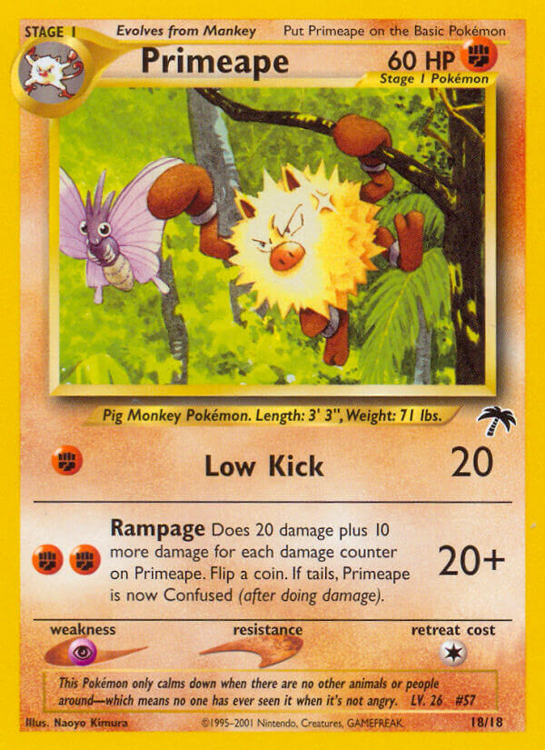 Primeape – Southern Islands 18/18 Pokémon card