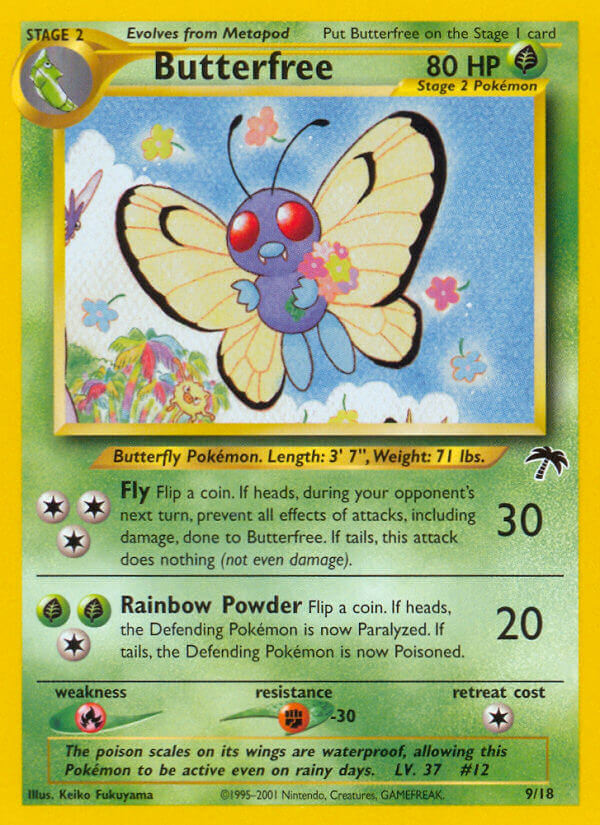 Butterfree – Southern Islands 9/18 Pokémon card