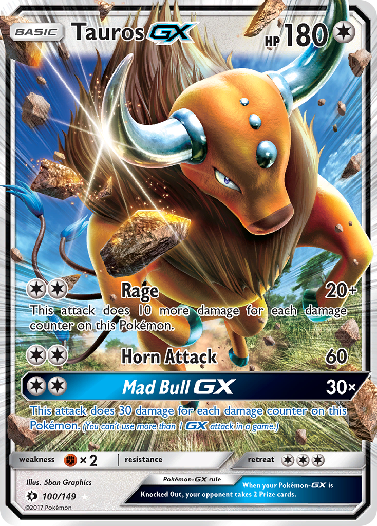 Tauros-GX – Sun & Moon 100/149 Pokémon card