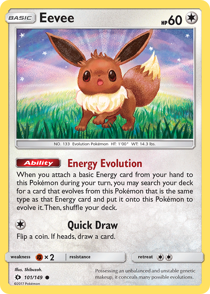 Eevee – Sun & Moon 101/149 Pokémon card