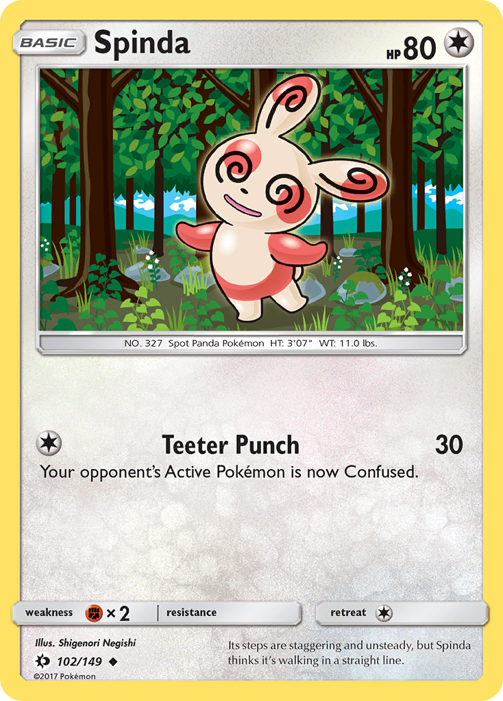 Spinda – Sun & Moon 102/149 Pokémon card