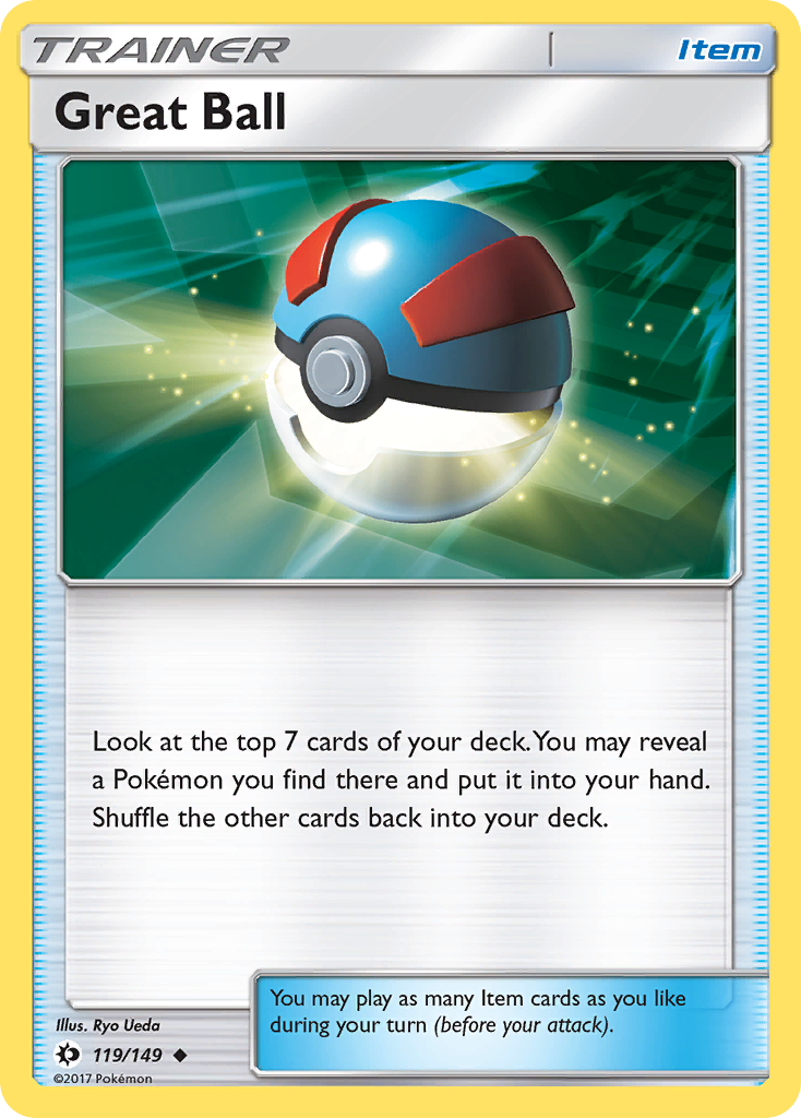 Great Ball – Sun & Moon 119/149 Pokémon card