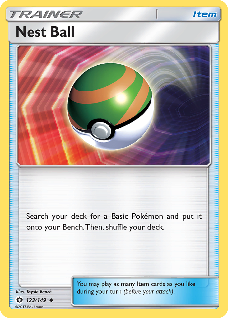 Nest Ball – Sun & Moon 123/149 Pokémon card